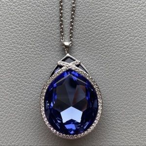 Swarovski Blue Pendant Necklace - NWOT